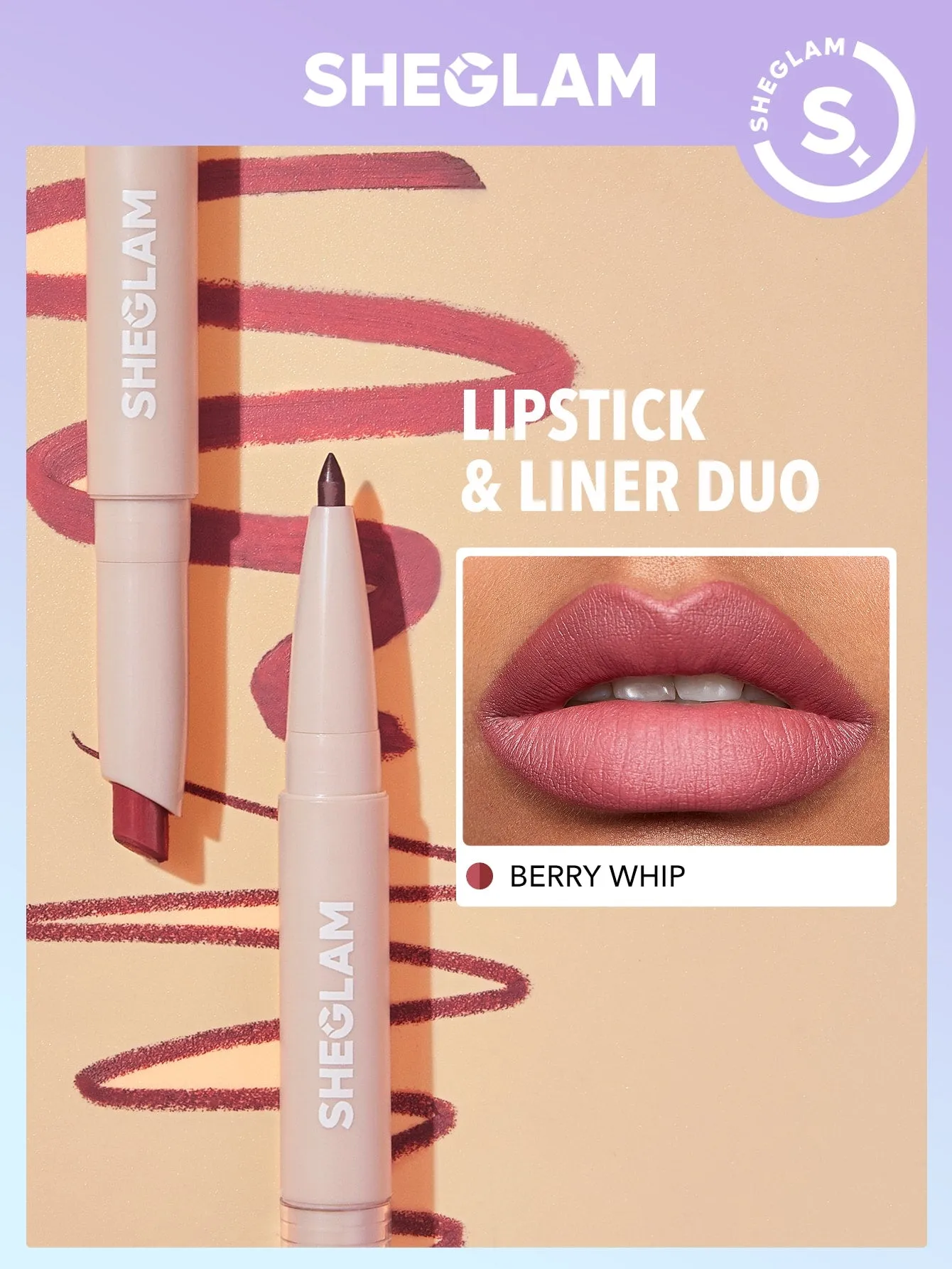 SHEGLAM Glam 101 Lipstick Liner Duo Macaron