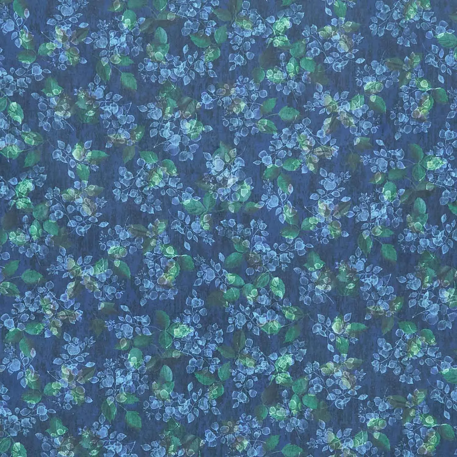 Sienna - Leaves Navy Yardage
