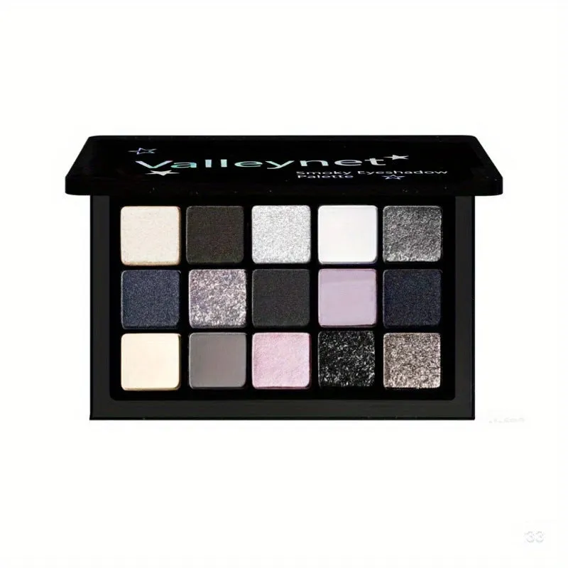 Smoked 15 Color Matte Pearlescent Eye Shadow Plate