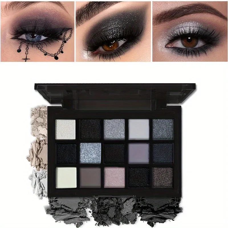 Smoked 15 Color Matte Pearlescent Eye Shadow Plate