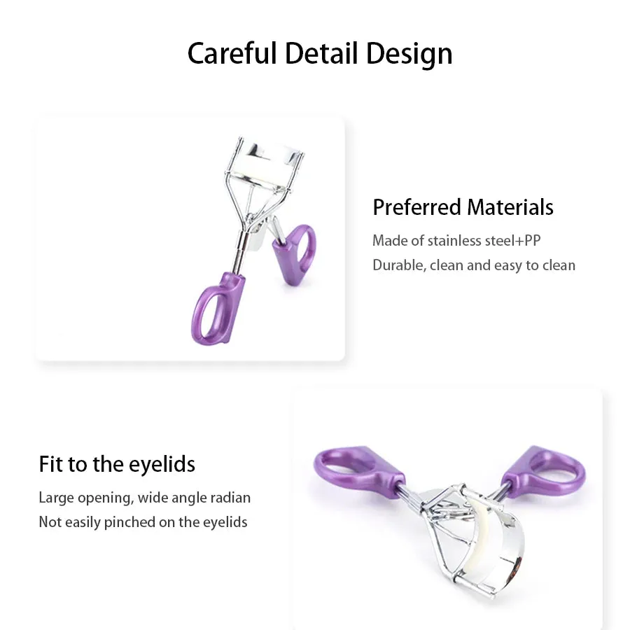 Stainless Steel Eyelash Curler Instant Ourling One Time Shaping Local Sun Steamed Rolls Curler Portable Eyelash Curler