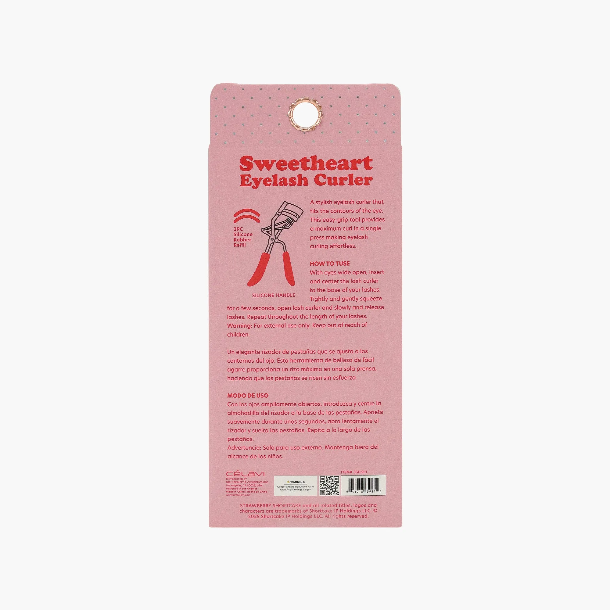 STRAWBERRY SHORTCAKE 1PC RED EYELASH CURLER (V-DAY)