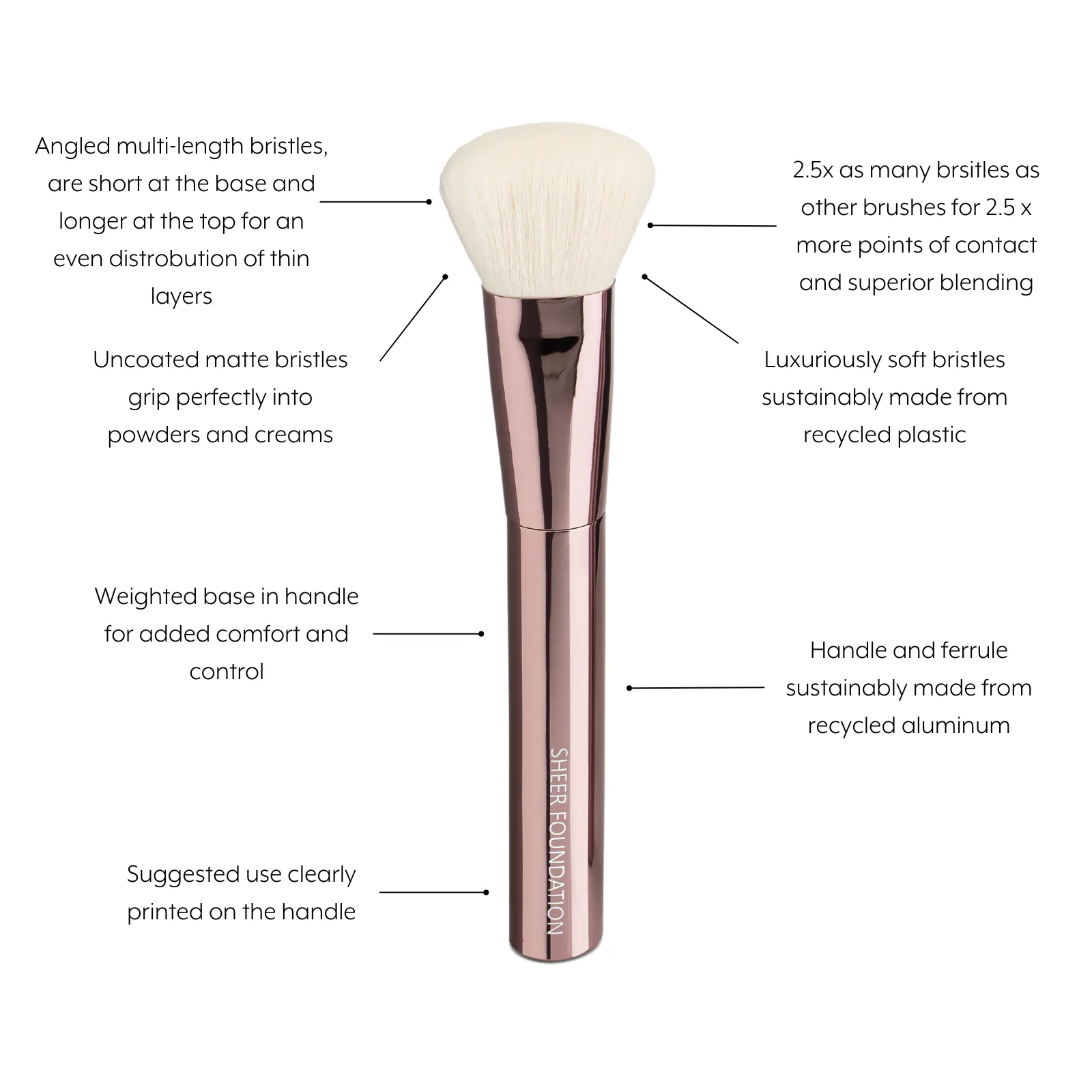 Sustainable Luxury Sheer Foundation Brush
