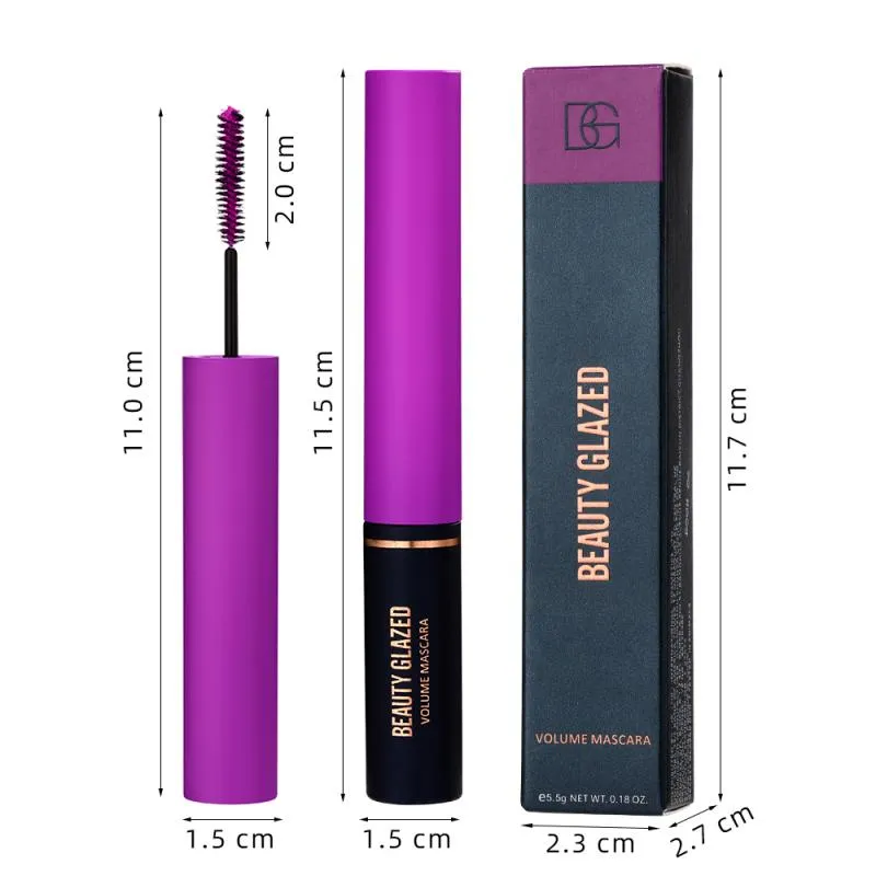 Traci K BEAUTY GLAZED 3D Mascara Lengthening Black Lash Eyelash Extension Eye Lashes Brush Beauty Makeup Long-wearing Colorful  Mascara