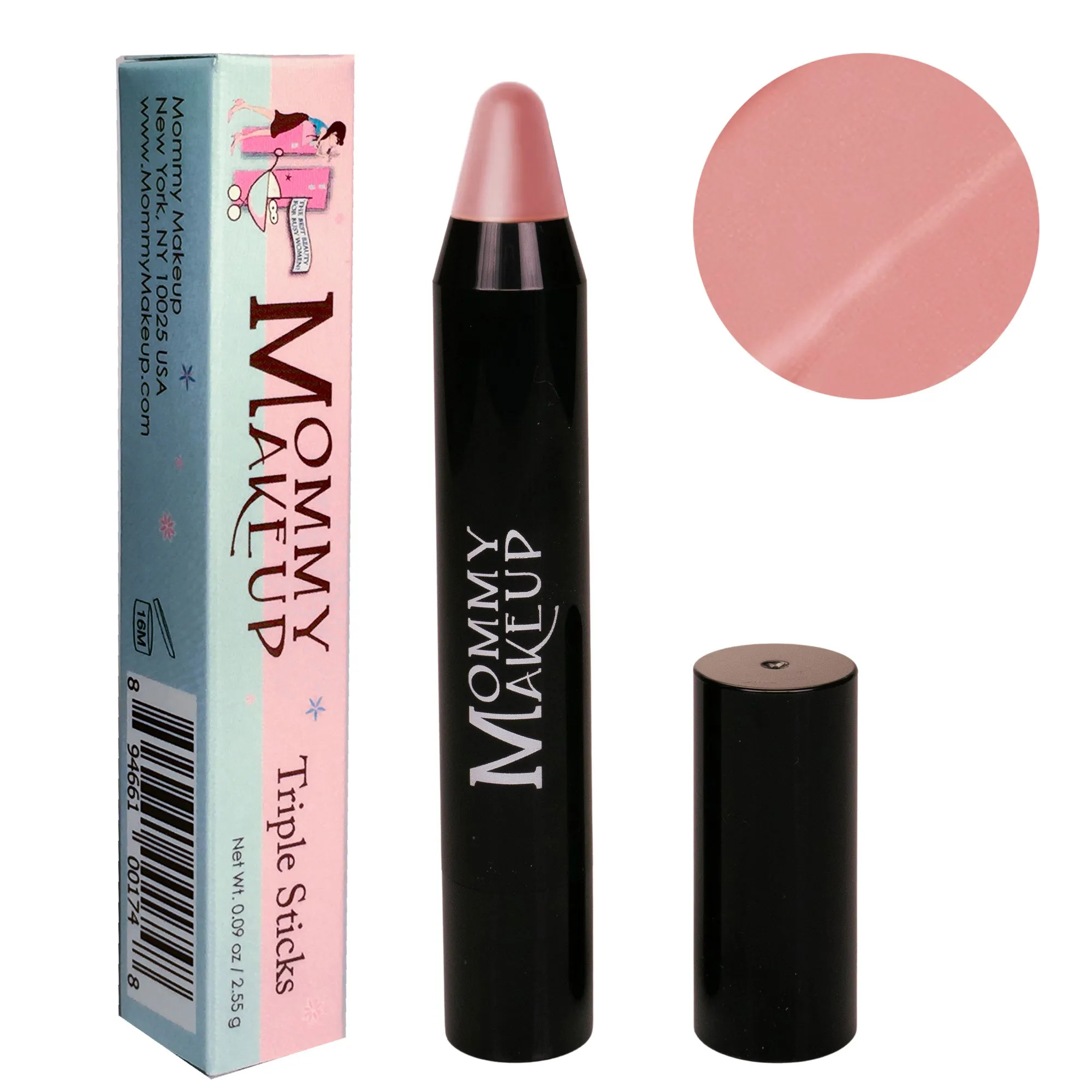 Triple Sticks Lipstick, Cream Blush, and Treatment in Pink-a-boo