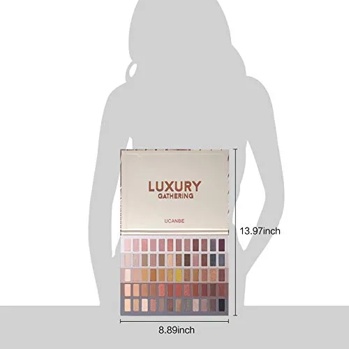 UCANBE 60 Colors Naked Eyeshadow Palette   15Pcs Makeup Brush Set, All in One Nude Neutral Smokey Makeup Pallet with Brushes Tools, Pigmented Warm Matte Shimmer Powder Eye Shadows Cosmetic Halloween Beauty Kit