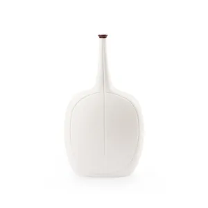 Vence Tall Vase / Blanc de Chine and Dark Amber