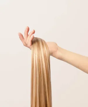 Warm Blonde Highlighted, 24" Seamless Clip-In Hair Extensions, F60/27A | 180g