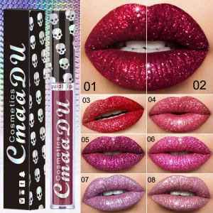Waterproof Cosmetics Lipstick Hot Fashion Sexy 8 Colors Nude Metallic Matte Velvet Glossy Lip-gloss Lipstick Lip Cream Beauty