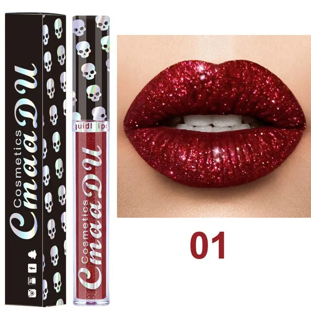 Waterproof Cosmetics Lipstick Hot Fashion Sexy 8 Colors Nude Metallic Matte Velvet Glossy Lip-gloss Lipstick Lip Cream Beauty