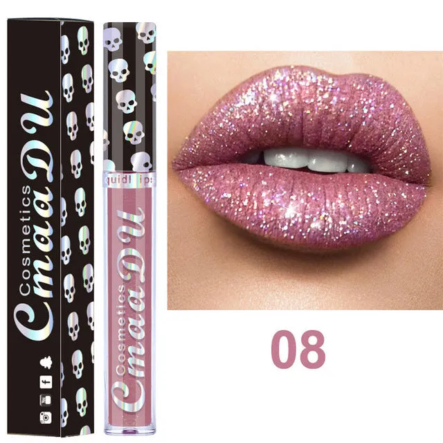 Waterproof Cosmetics Lipstick Hot Fashion Sexy 8 Colors Nude Metallic Matte Velvet Glossy Lip-gloss Lipstick Lip Cream Beauty