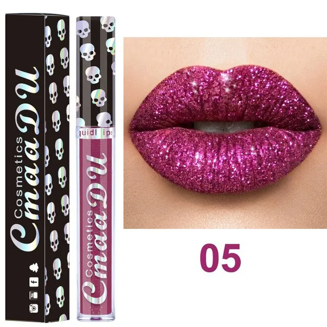 Waterproof Cosmetics Lipstick Hot Fashion Sexy 8 Colors Nude Metallic Matte Velvet Glossy Lip-gloss Lipstick Lip Cream Beauty