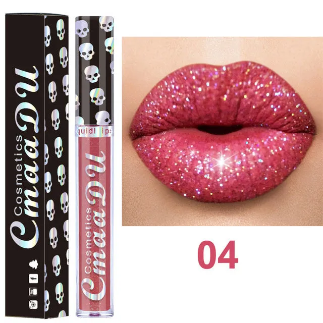 Waterproof Cosmetics Lipstick Hot Fashion Sexy 8 Colors Nude Metallic Matte Velvet Glossy Lip-gloss Lipstick Lip Cream Beauty