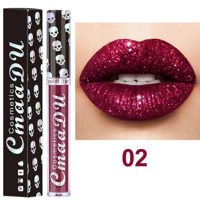 Waterproof Cosmetics Lipstick Hot Fashion Sexy 8 Colors Nude Metallic Matte Velvet Glossy Lip-gloss Lipstick Lip Cream Beauty