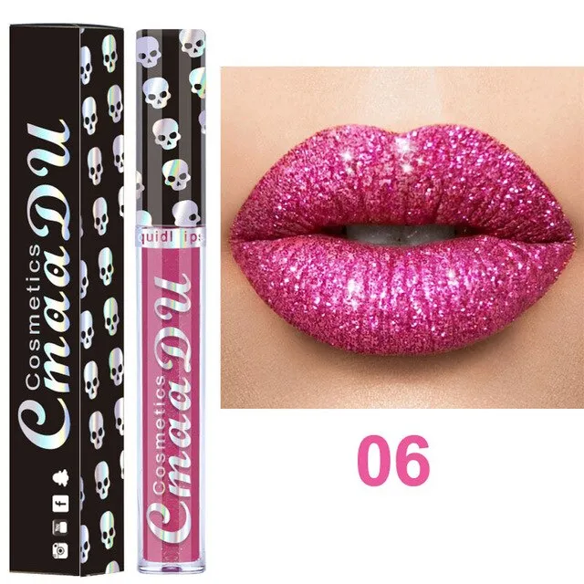 Waterproof Cosmetics Lipstick Hot Fashion Sexy 8 Colors Nude Metallic Matte Velvet Glossy Lip-gloss Lipstick Lip Cream Beauty