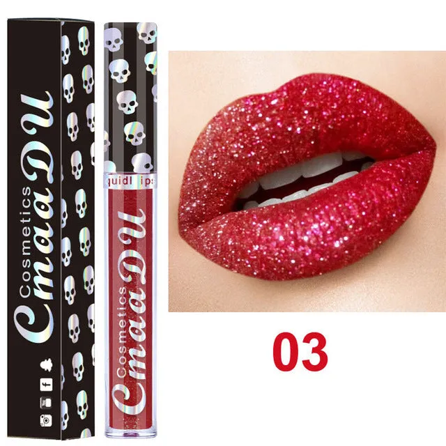 Waterproof Cosmetics Lipstick Hot Fashion Sexy 8 Colors Nude Metallic Matte Velvet Glossy Lip-gloss Lipstick Lip Cream Beauty