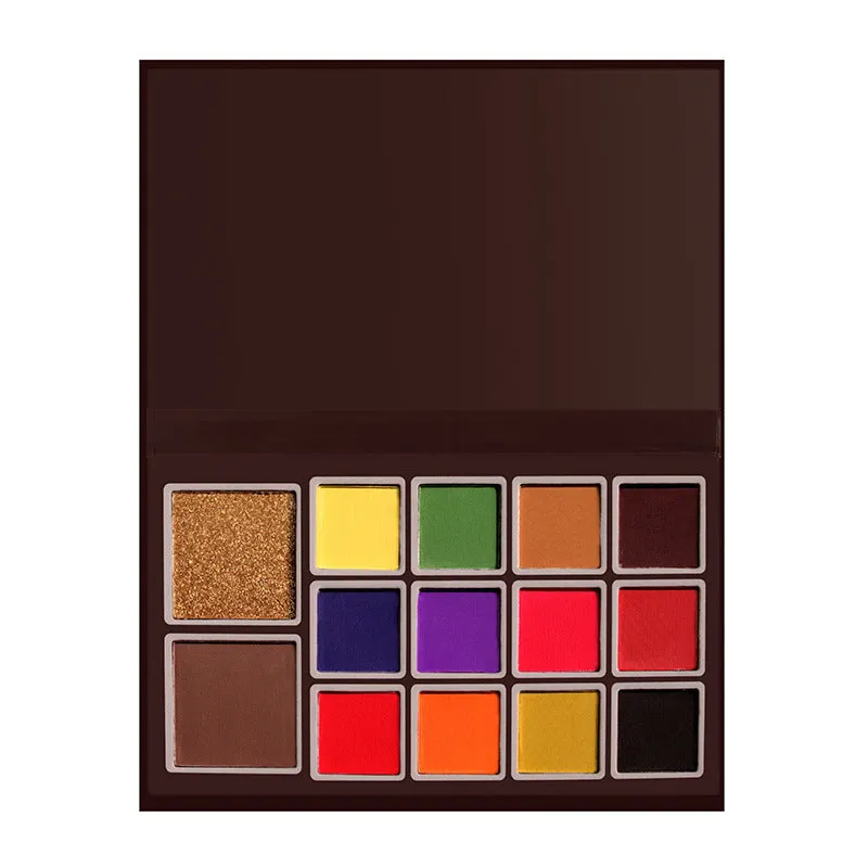 Wholesale 14-color pearlescent matte eyeshadow palette easy to color without dizziness JDC-EY-HongX003
