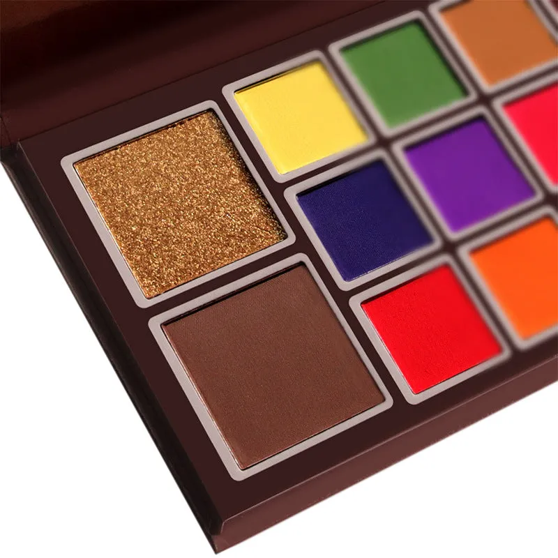 Wholesale 14-color pearlescent matte eyeshadow palette easy to color without dizziness JDC-EY-HongX003