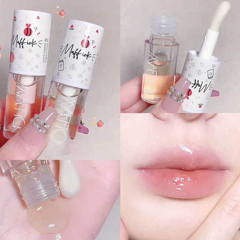 Wholesale Honey Lip Oil for Women Transparent Glass Lip Moisturizing