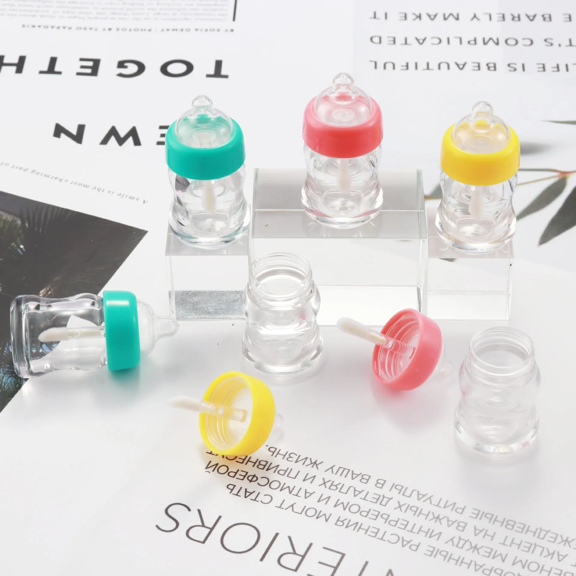 Wholesale Plastic DIY Baby Bottle Lip Gloss Tube