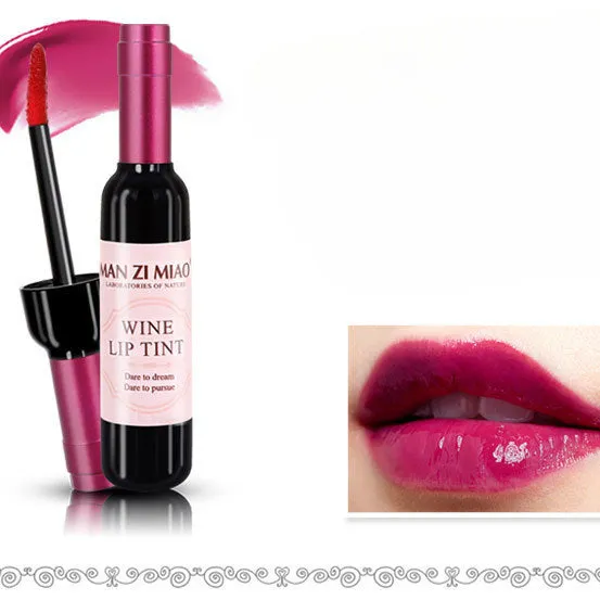 Wholesale Plastic Red Wine Bottle Lip Gloss Lip Tint