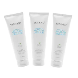 Wicked Simply Aqua Jelle 3-Pack Thick Water-Based Lubricant
