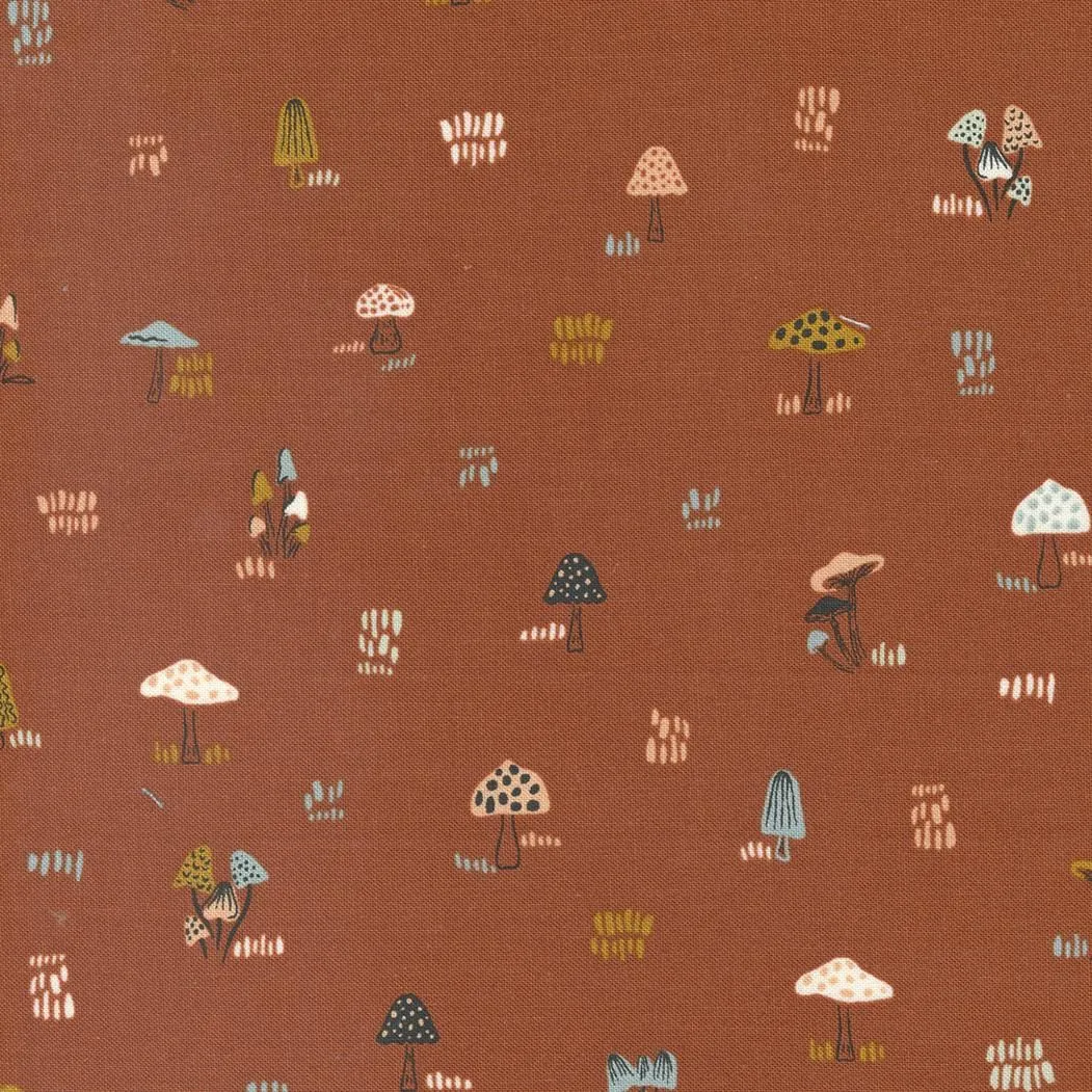 Woodland and Wildflowers - Novelty Mushrooms Rust