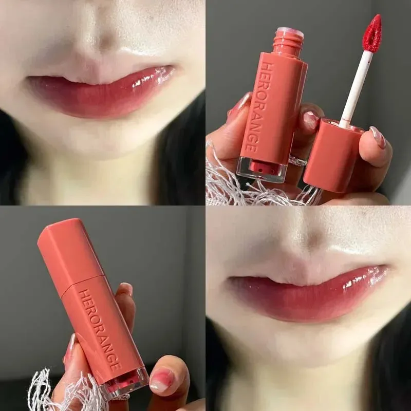 Yeknu Mirror Lip Gloss Lip Glaze Transparent Glass Lasting Moisturizing Waterproof Liquid Lipsticks Sexy Red Lips Cosmetics 6 Colors