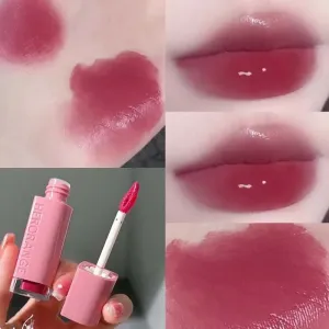 Yeknu Mirror Lip Gloss Lip Glaze Transparent Glass Lasting Moisturizing Waterproof Liquid Lipsticks Sexy Red Lips Cosmetics 6 Colors
