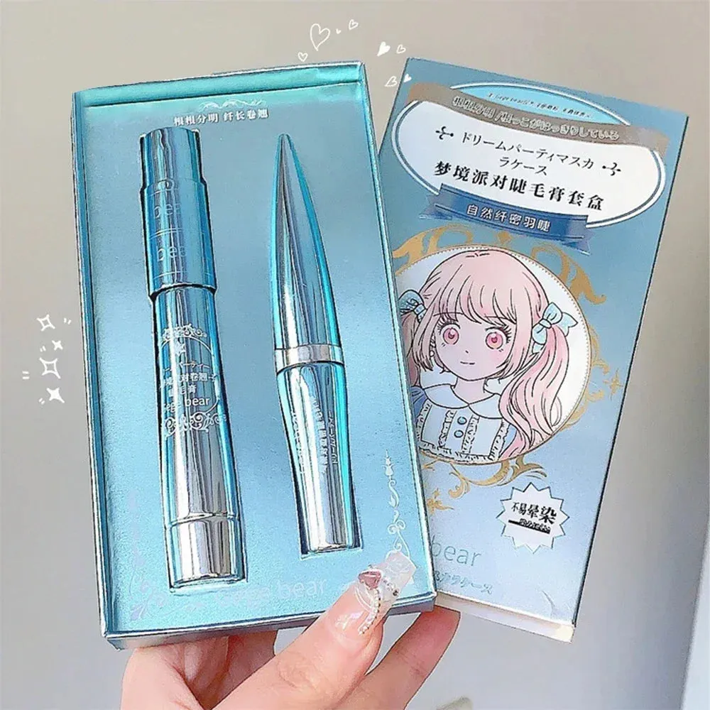 Yeknu Silk Fiber Black Mascara Waterproof Long Lasting Extension Eyelashes Lengthening Curling Mascara Black Eyelash Makeup Cosmetic