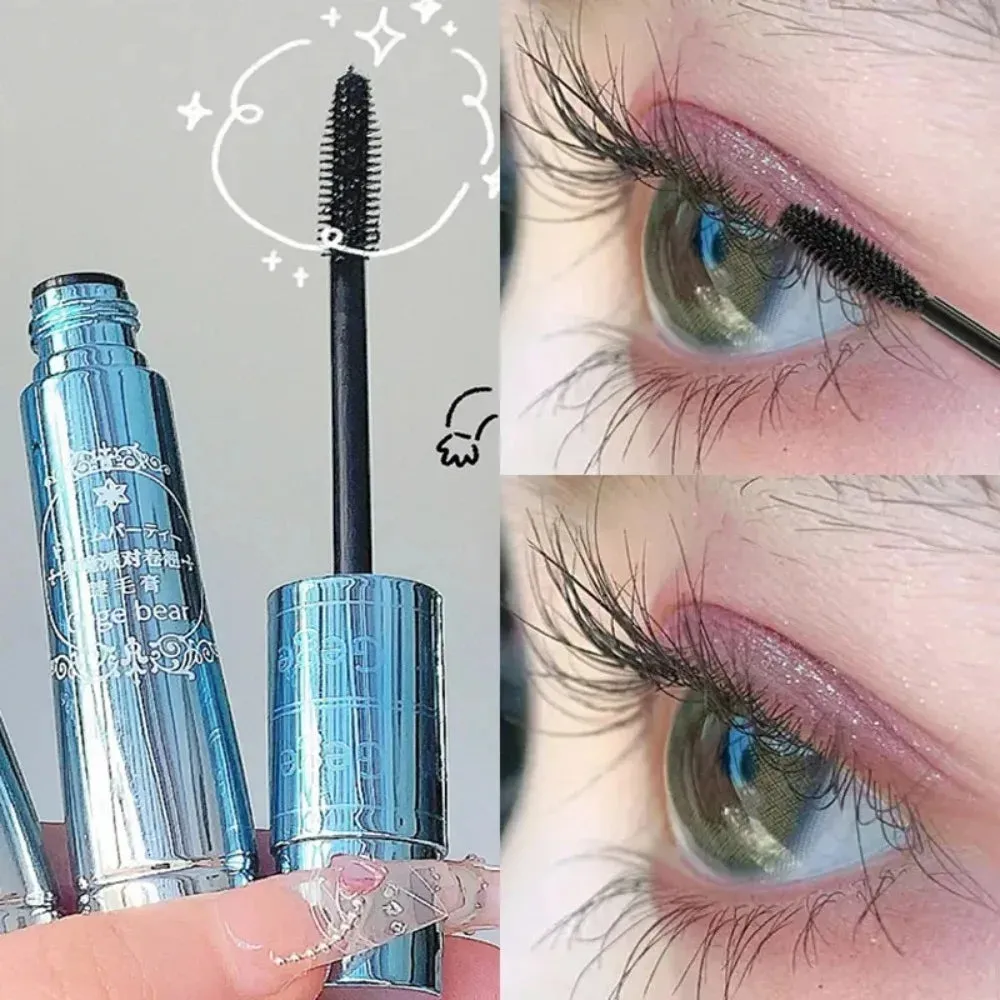 Yeknu Silk Fiber Black Mascara Waterproof Long Lasting Extension Eyelashes Lengthening Curling Mascara Black Eyelash Makeup Cosmetic
