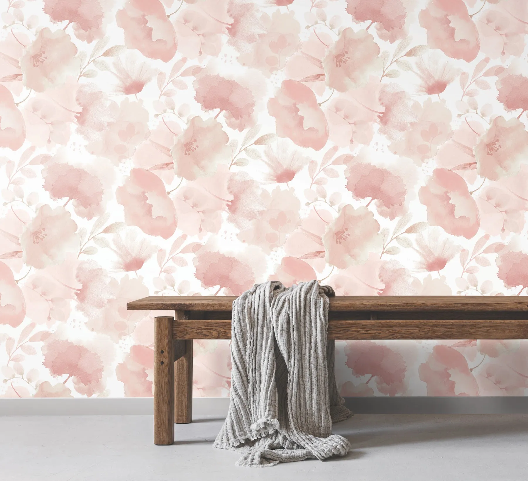 York BL1772 Watercolor Bouquet Blush Wallpaper