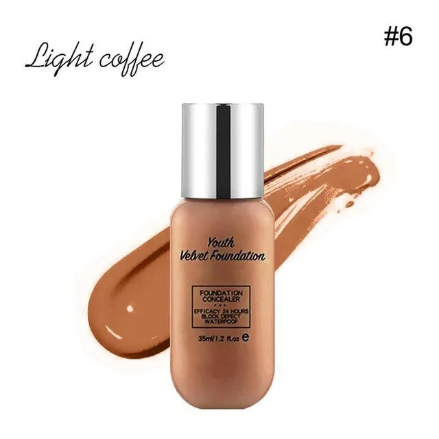 Youth Velvet Foundation Concealer Lasting Waterproof Whitening Breathable Concealer Moisturizing Breathable Matte Base Make Up