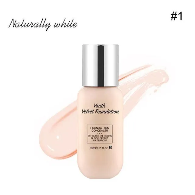 Youth Velvet Foundation Concealer Lasting Waterproof Whitening Breathable Concealer Moisturizing Breathable Matte Base Make Up