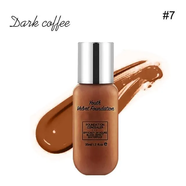 Youth Velvet Foundation Concealer Lasting Waterproof Whitening Breathable Concealer Moisturizing Breathable Matte Base Make Up