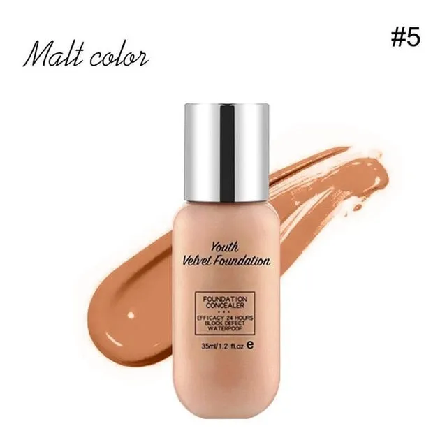 Youth Velvet Foundation Concealer Lasting Waterproof Whitening Breathable Concealer Moisturizing Breathable Matte Base Make Up
